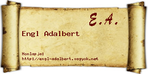 Engl Adalbert névjegykártya